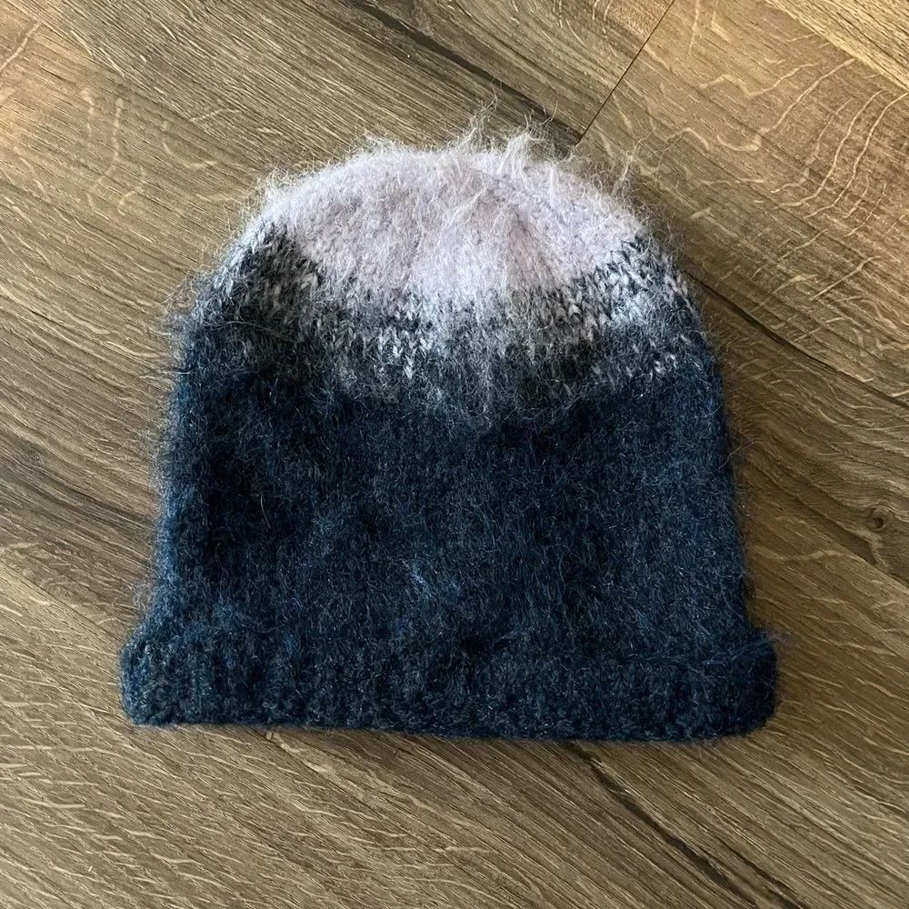 Anthropologie Blue Beanie Hat